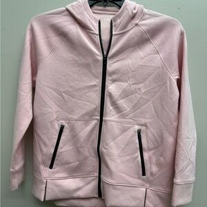 DSG Light Pink Hoodie with Black Zipper